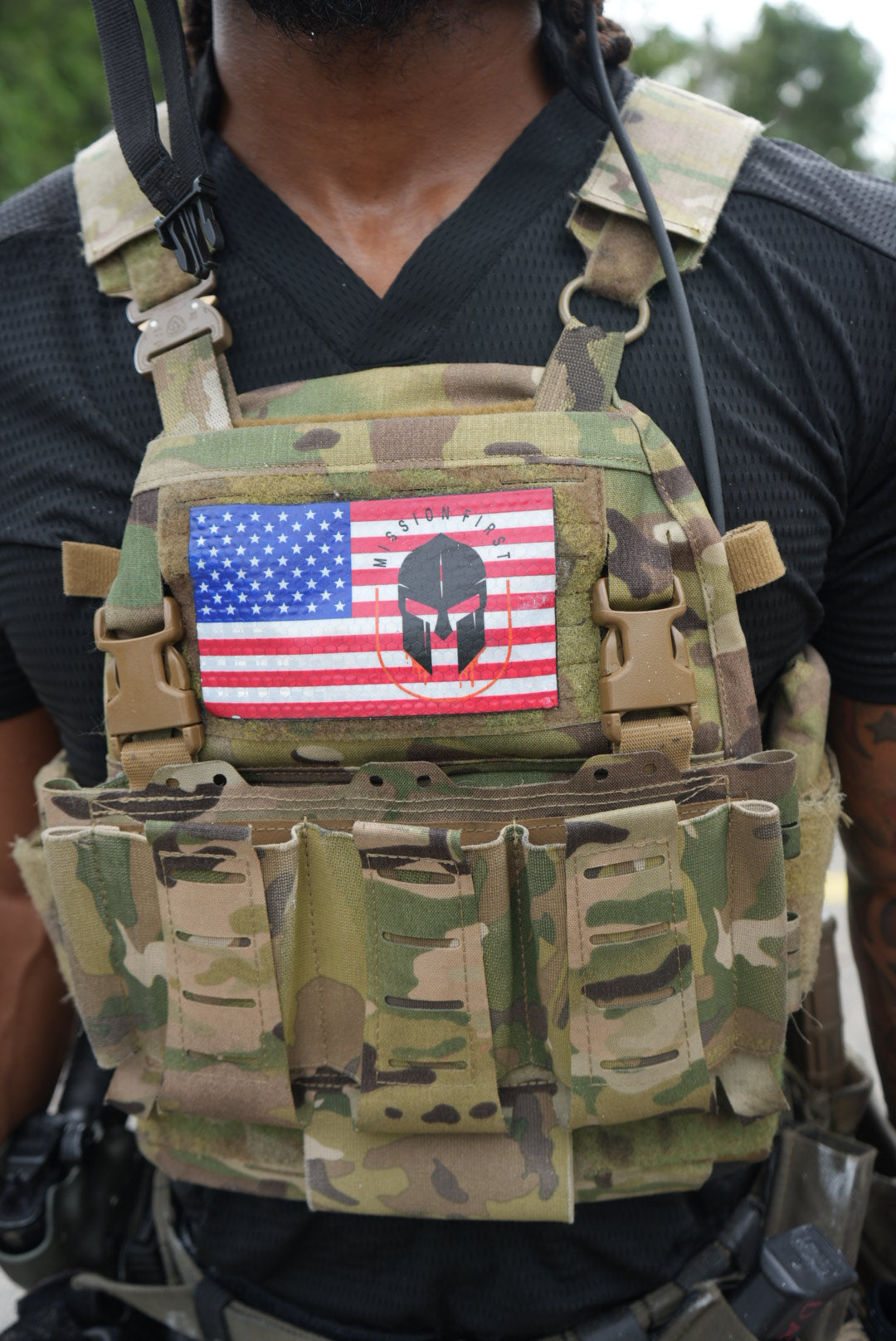 Mission First – American Flag Patch | Hi Vis | Limited Edition 3×5