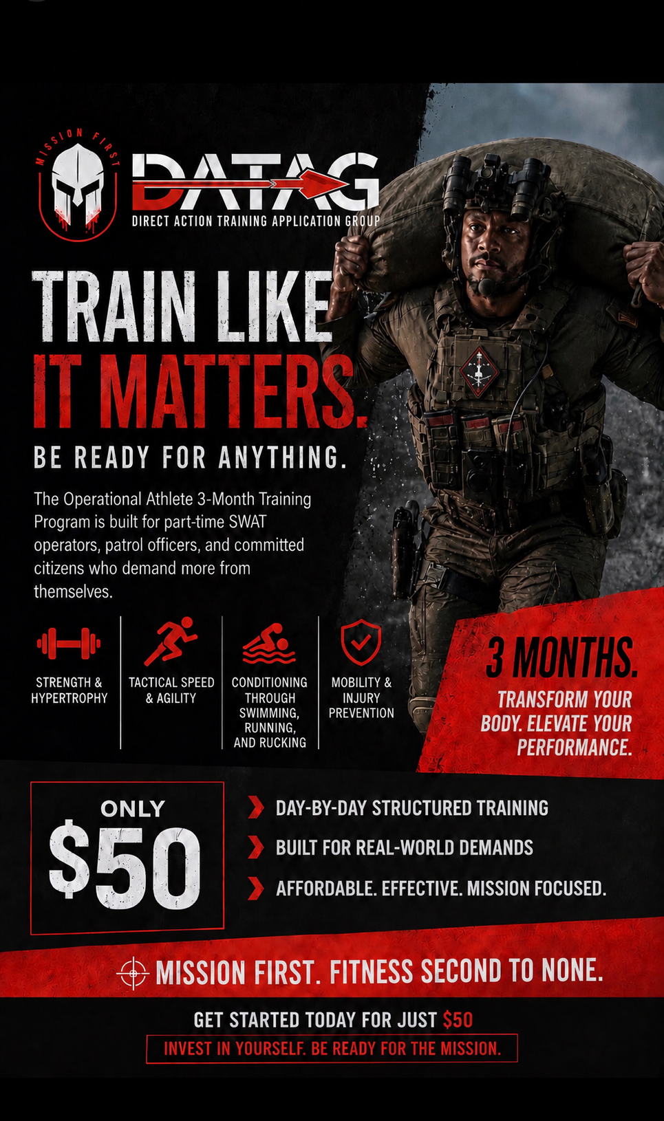 Operational Athlete 3-Month Day-by-Day Training Program